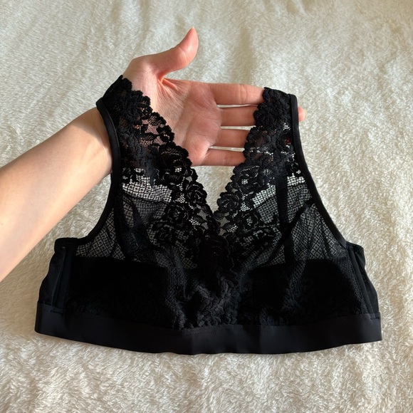 NWT Intimissimi Black Lace Triangle Wireless Bra 36B - Picture 10 of 10